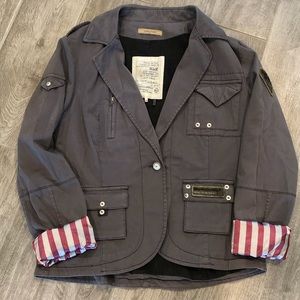 Women's Gray Military Style Jacket